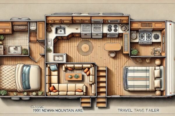 91 Newman Mountain Aire travel trailer floor plan